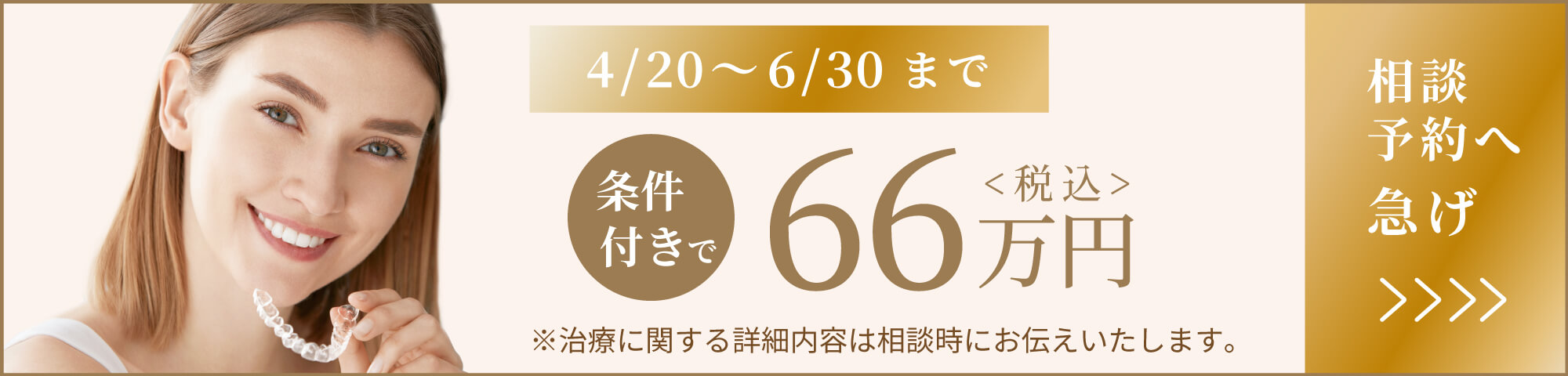 4/20〜6/30まで 条件付きで66万円